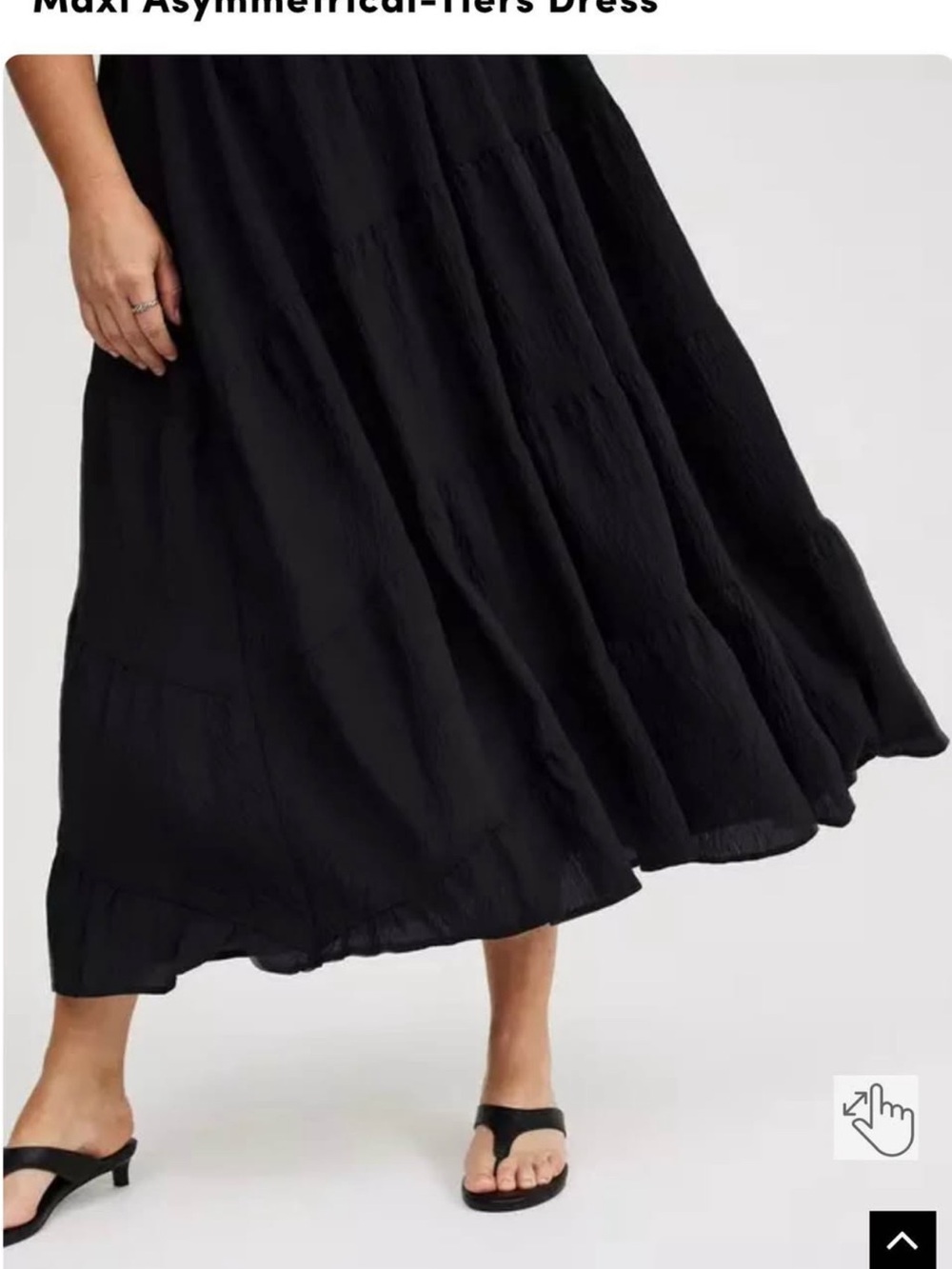 torrid NWT Black Scoop Neck Tiered Maxi Dress - Picture 6 of 8